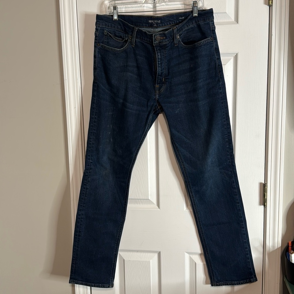 J. CREW MERCANTILE FLEX Straight Dark Wash Jeans - Size 36x32